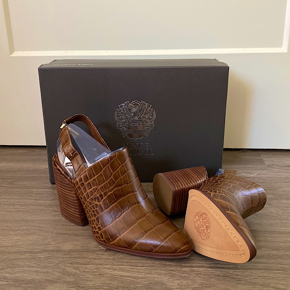 NWT NEVER WORN Vince Camuto Sling Back Mules for Fall 🍁👢🤎